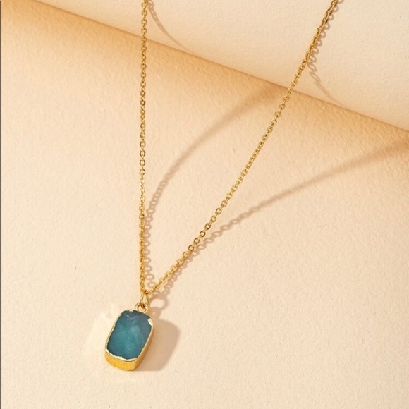 🚫Sold Out🚫Jackson Raw Turquoise Stone Necklace - Picture 1 of 5